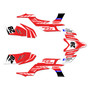 yamaha yfz450 graphics kit 2004-2008 factory series red