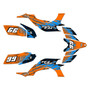 yamaha yfz450 graphics kit 2004-2008 fracture series orange