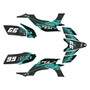 yamaha yfz450 graphics kit 2004-2008 fracture series teal