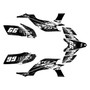 yamaha yfz450 graphics kit 2004-2008 fracture series white