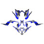 yamaha raptor700 graphics kit 2013-2026 shred series blue