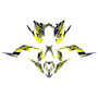 yamaha raptor700 graphics kit 2013-2026 shred series yellow