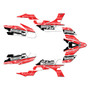 yamaha yfz450 graphics kit 2004-2008 future series red