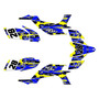yamaha yfz450 graphics kit 2004-2008 incision series yellow