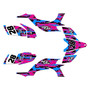 yamaha yfz450 graphics kit 2004-2008 incision series magenta