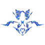 yamaha raptor700 graphics kit 2013-2026 snagged series blue