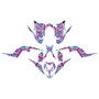 yamaha raptor700 graphics kit 2013-2026 snagged series magenta