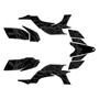 yamaha yfz450 graphics kit 2004-2008 patriot series smoke