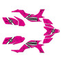 yamaha yfz450 graphics kit 2004-2008 predator series magenta