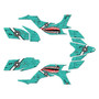 yamaha yfz450 graphics kit 2004-2008 predator series teal