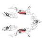 yamaha yfz450 graphics kit 2004-2008 predator series white