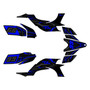 yamaha yfz450 graphics kit 2004-2008 prime series blue-shift
