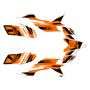 yamaha yfz450 graphics kit 2004-2008 razor series orange