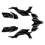 yamaha yfz450 graphics kit 2004-2008 razor series smoke
