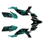 yamaha yfz450 graphics kit 2004-2008 revolt series teal
