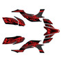 yamaha yfz450 graphics kit 2004-2008 shred series red-shift