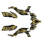 yamaha yfz450 graphics kit 2004-2008 shred series gold