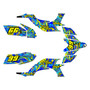 yamaha yfz450 graphics kit 2004-2008 snagged series yellow