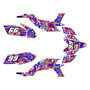 yamaha yfz450 graphics kit 2004-2008 snagged series red-shift