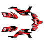 yamaha yfz450 graphics kit 2004-2008 splash series red