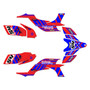 yamaha yfz450 graphics kit 2004-2008 split series red