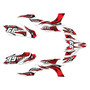 yamaha yfz450 graphics kit 2004-2008 swift series red