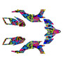 yamaha yfz450 graphics kit 2004-2008 vandal series magenta