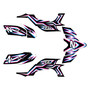 yamaha yfz450 graphics kit 2004-2008 vision series magenta