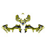 yamaha yfz450r graphics kit 2014-2026 acid series yellow