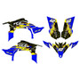 yamaha yfz450 graphics kit 2009-2013 fracture series blue