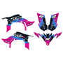 yamaha yfz450 graphics kit 2009-2013 fracture series magenta