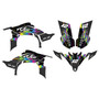 yamaha yfz450 graphics kit 2009-2013 fracture series rainbow