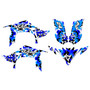 yamaha yfz450 graphics kit 2009-2013 invasion series blue