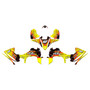 yamaha yfz450r graphics kit 2014-2026 fracture series yellow