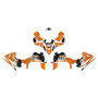 yamaha yfz450r graphics kit 2014-2026 fracture series orange