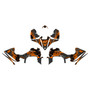 yamaha yfz450r graphics kit 2014-2026 fracture series orange-shift