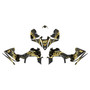 yamaha yfz450r graphics kit 2014-2026 fracture series gold