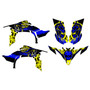 yamaha yfz450 graphics kit 2009-2013 revolt series yellow