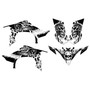 yamaha yfz450 graphics kit 2009-2013 revolt series white