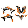 yamaha yfz450 graphics kit 2009-2013 shred series orange