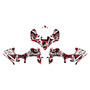yamaha yfz450r graphics kit 2014-2026 invasion series red