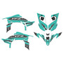 yamaha yfz450 graphics kit 2009-2013 speed series teal