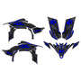 yamaha yfz450 graphics kit 2009-2013 swift series blue-shift