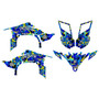 yamaha yfz450 graphics kit 2009-2013 vandal series blue