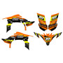 yamaha yfz450 graphics kit 2009-2013 warrior series orange