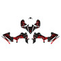yamaha yfz450r graphics kit 2014-2026 revolt series red