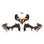 yamaha yfz450r graphics kit 2014-2026 speed series orange-shift