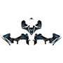 yamaha yfz450r graphics kit 2014-2026 splash series blue-shift