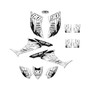 honda trx90 graphics kit 2006-2026 fracture series white