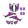 honda trx90 graphics kit 2006-2026 shred series magenta